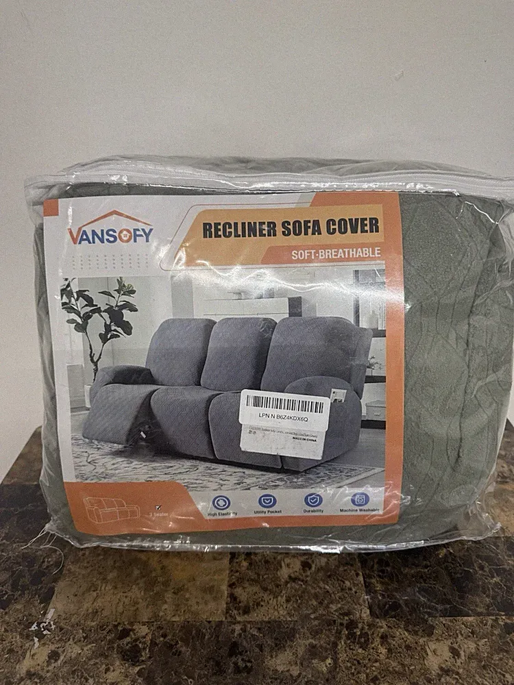 3 Piece Stretch Recliner Chair Cover Sofa Protector Pets Slipcover 72” To 91New