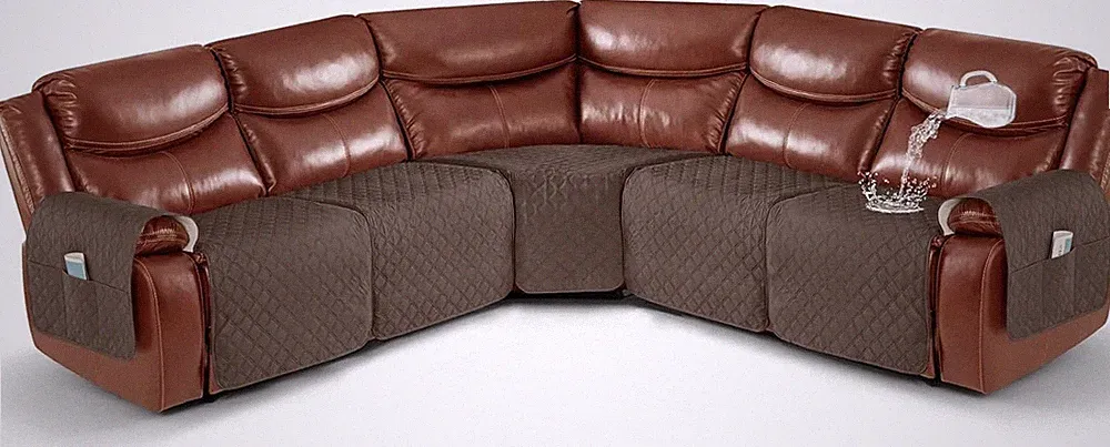 5 Seat Recliner Cover, Extra Large Sectional Couch Covers with Pocket Waterproof