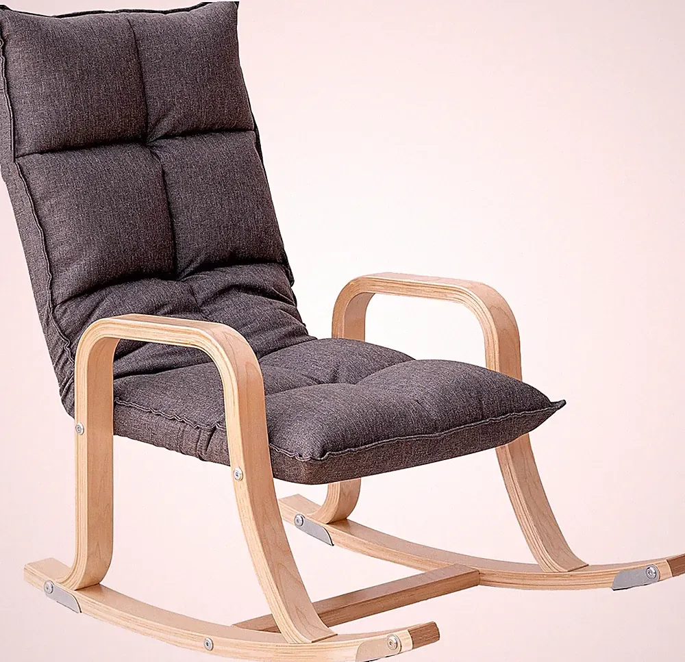 Cozy Kids' Recliner Chair - Soft Rocking Floor Seat for Playroom & Nursery
