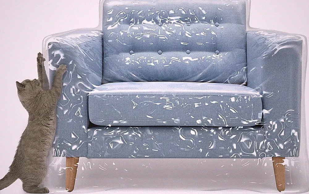Large Clear Recliner Armchair Cover Protects From Cat Scratches Urine And Hair