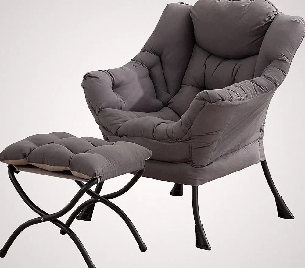 Modern Lazy Chair with Ottoman - Stylish Lounge Sofa for Any Room