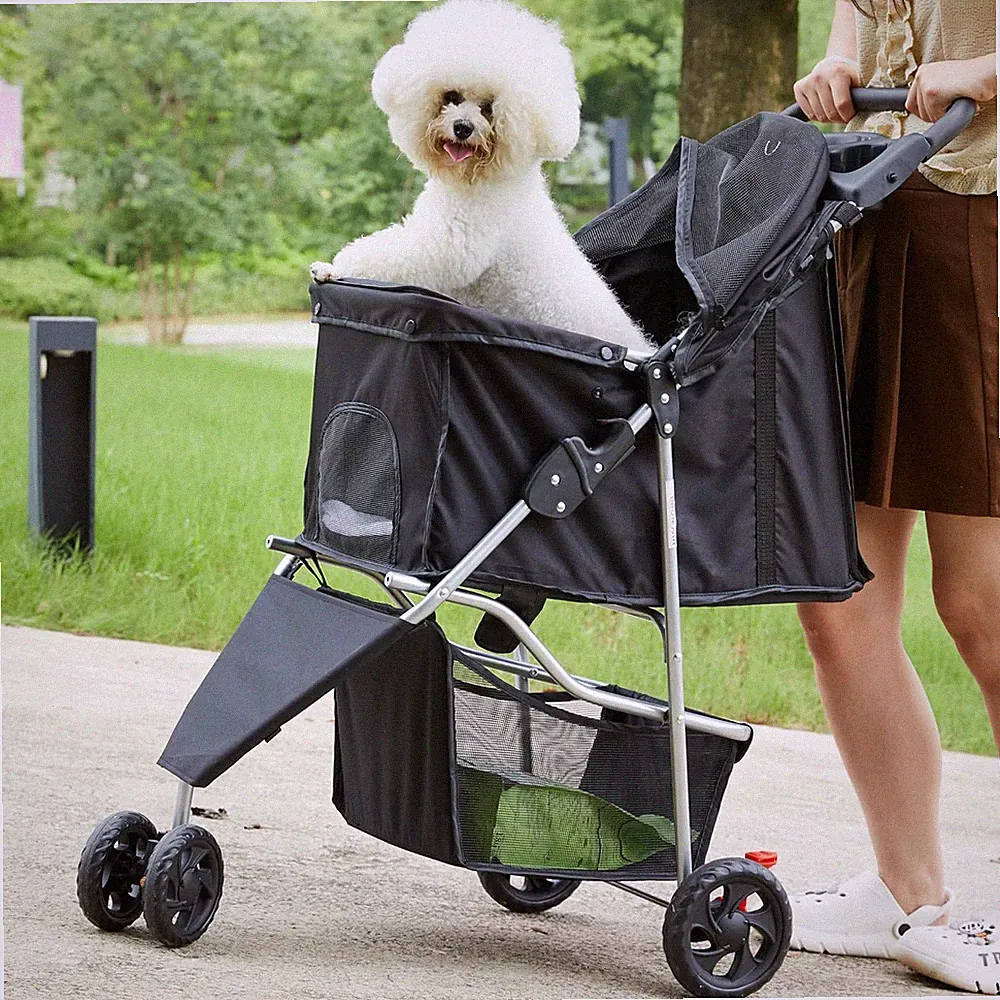 Pet Stroller for Dogs and Cats, Foldable, Lightweight, Durable 3 Wheel Stroller