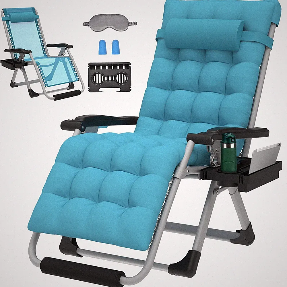 Relax Fully Reclined - 29In XL Zero Gravity Chair 440Lbs Capacity
