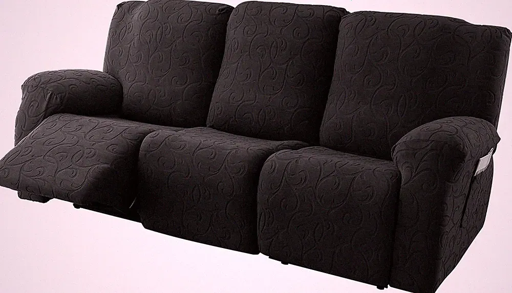 Stretch Recliner Sofa Covers 5-Piece Set, Soft Jacquard Dog Protector