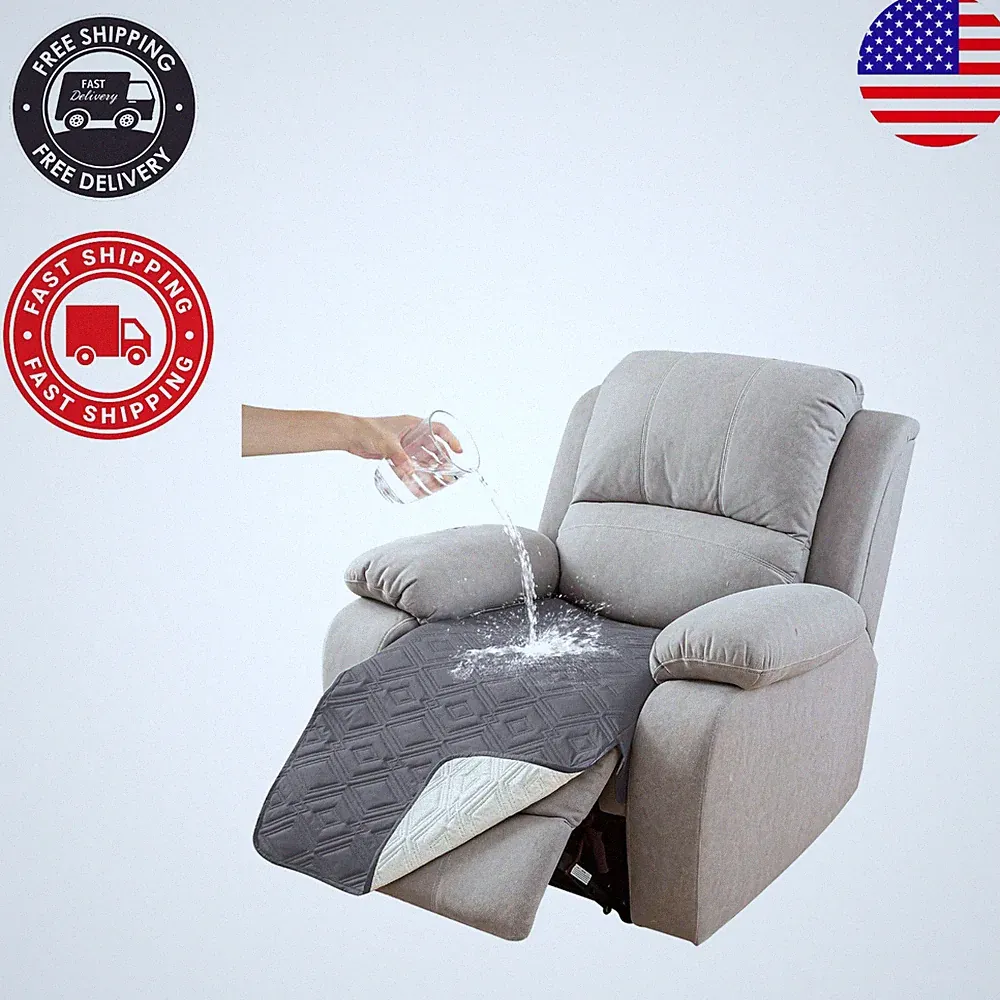 Ultimate Dark Gray Recliner Chair Cover - Waterproof & Slip-Resistant Protection